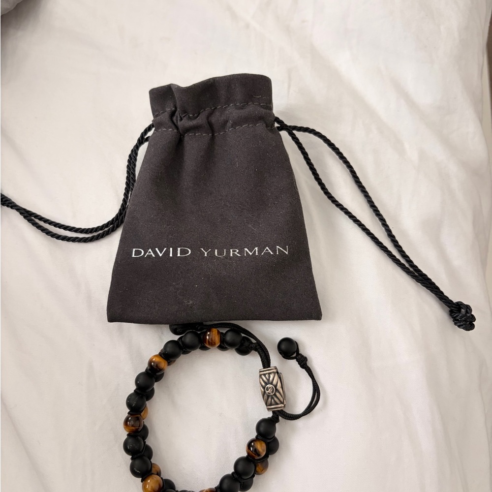 David Yurman spiritual beads, two row, black onyx and tigers eye